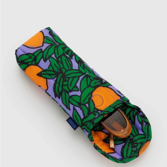 BAGGU Accessories - BAGGU: Orange Tree Periwinkle Puffy Glasses Sleeve🍊